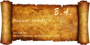 Boczor Arnót névjegykártya